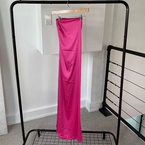 Strapless Open Back Dress
